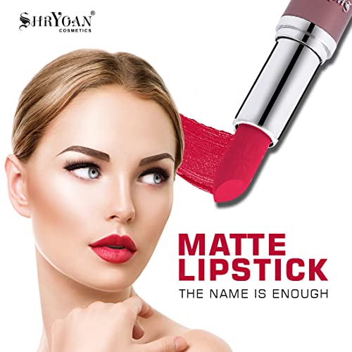 Shryoan Dance Youth Colour Matte Lipstick | 24hr Long Lasting, Velvet Texture, Matte Finish, Easy to Glide and Easy to Use (3.8g) (Shade-18)