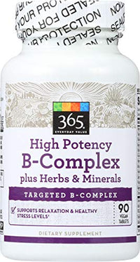 365 Everyday Value, High Potency B-Complex, 90 ct