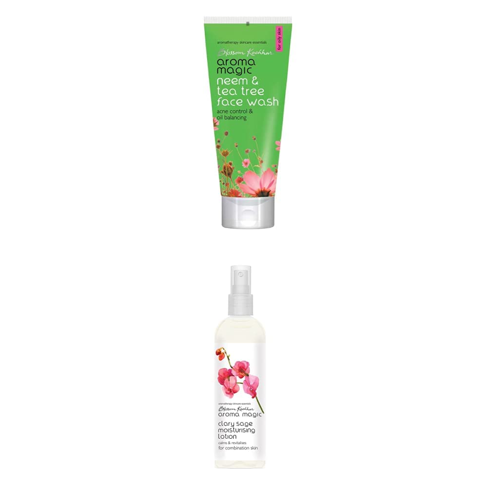 Aroma Magic Face Wash 100 ml (Neem) & Clary Sage Moisturising Lotion 200 ml