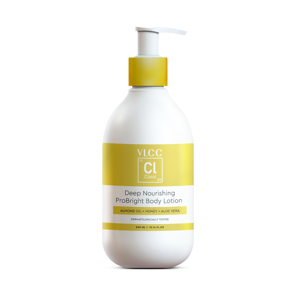 VLCC Clinic Deep Nourishing ProBright Body Lotion - 300ml | Dermatologically Tested Brightening Lotion with Almond Oil, Honey, & Aloe Vera | Skin Hydration | Barrier Protection | Refines Skin Texture