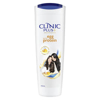Clinic Plus Strength & Shine With Egg Protein Shampoo, 355 ml & Clinic Plus Strong & Extra Thick Shampoo With Milk Protein And Almond Oil For Hair Strengthening & Volume, 355ml