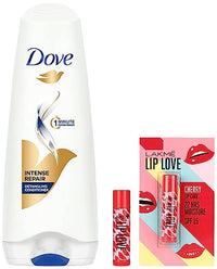 Lakmé Lip Love Chapstick, Spf15, Cherry, 4.5 g And Dove Hair Therapy Intense Repair Conditioner, 175ml
