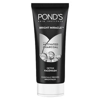 POND's Bright Miracle Detox Facewash | 10X Power Of Activated Charcoal| For Deep Cleaned Skin | Reveals Glow, Pollution Clear Face Wash, 100Gm