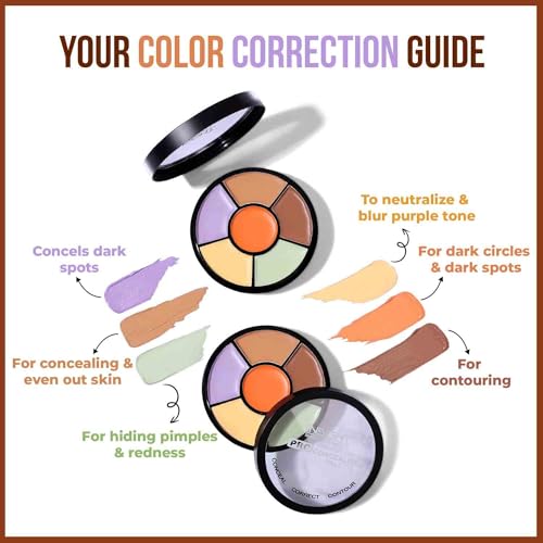 INSIGHT Cosmetics Glossy Pro Concealer Full Palette-Concealer|Conceal |Correct |Contour |Waterproof |Crease Resistance |Long Lasting |Oil Control (CR105-Concealer) (Pack Of 4)