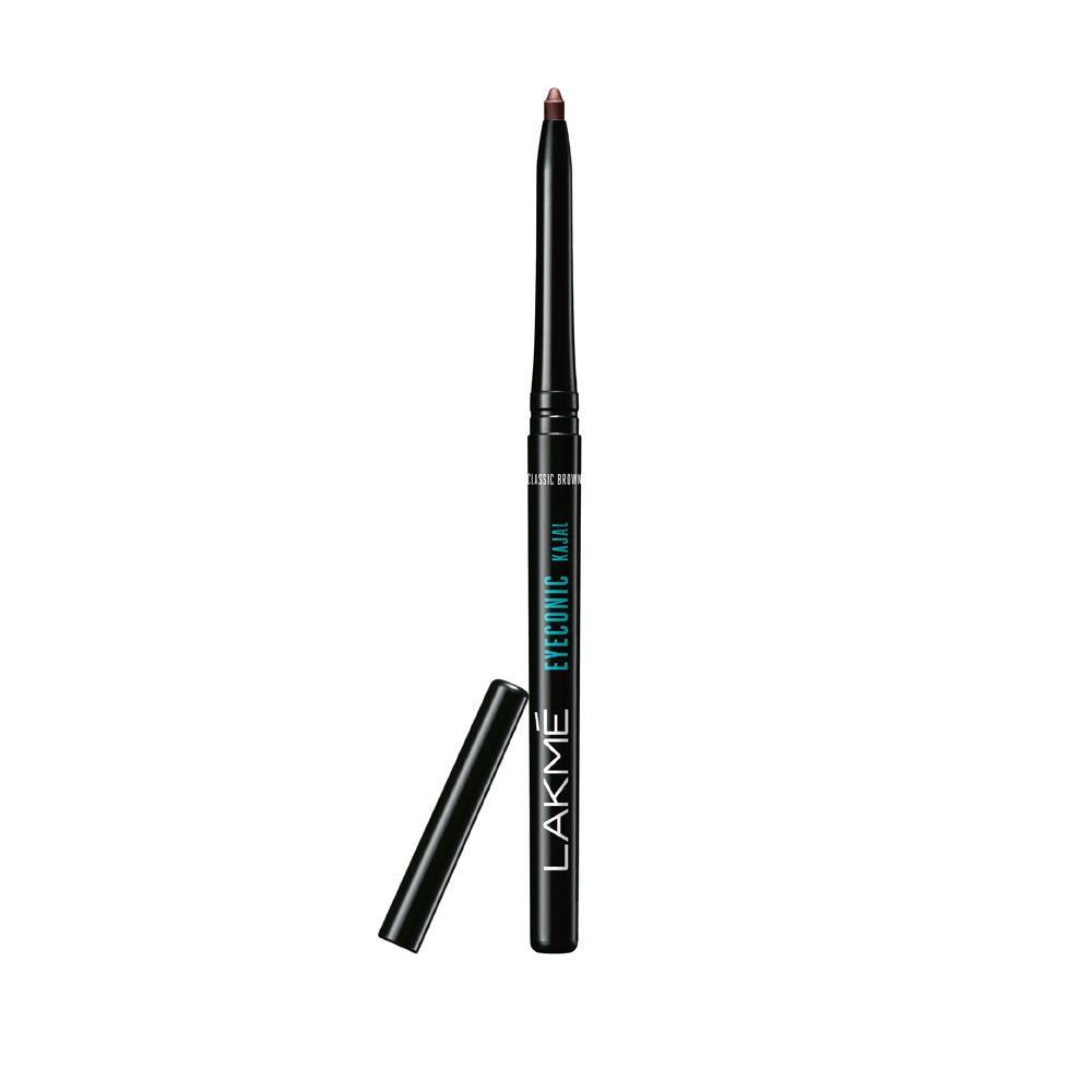 Lakmé Eyeconic Lash Curling Mascara, Black, 9ml and Lakmé Eyeconic Kajal, Classic Brown, 0.35g