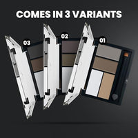 Seven Seas The Way Eye Want Eyebrow Palette | Travel Friendly | Easily Blendable | With Dual Ended Eyebrow Brush and Sponge (Shade-03, 11.5g)