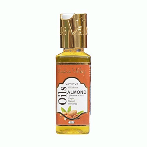 INDUS VALLEY 100% Pure Sweet Almond Cold Pressed Carrier Oil- Natural, Virgin & Unrefined - Almond Oil (50ml)