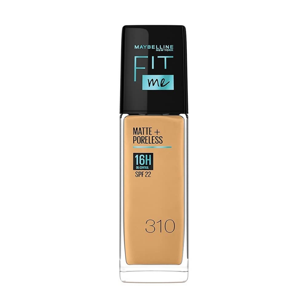 Maybelline New York Liquid Full Coverage Foundation And New York Fit Me Matte Normal To Oily Skin,310 Sun Beige + Poreless Primer, Pack Of 1
