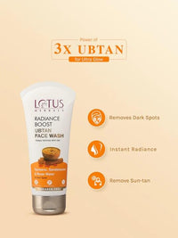Lotus Herbals Radiance Boost Ubtan Face Cream 50gm, Boost Ubtan Face Wash 100gm set of 2