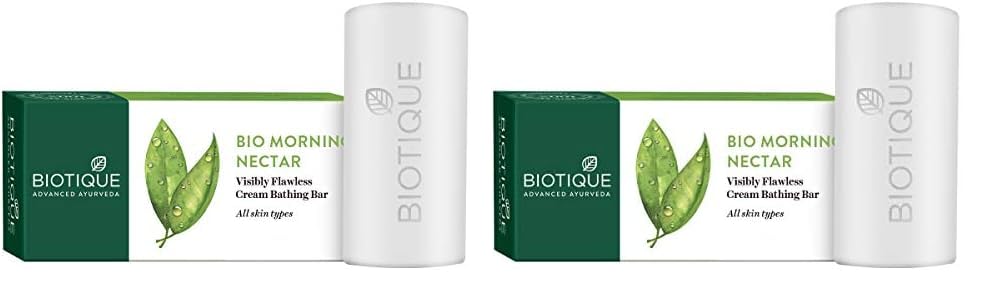 Biotique Bio Morning Nectar Flawless Cream Bathing Bar, 150g (Pack of 2)