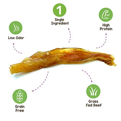 Nature Gnaws Mixed Beef Tendons & Paddywack for Dogs - Premium Natural Beef Dental Bones - Long Lasting Tasty Dog Chew Treats - Puppy Training Reward 8 Ounce (Pack of 1)