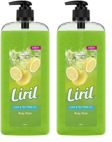 Liril Lemon and Tea Tree Oil Body Wash SuperSaver XL Pump Bottle with Long Lasting Fragrance|| Glycerine|| Paraben Free|| Extra Foam|| 750 ml (Pack of 2)