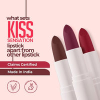Juice Balmy Brown - M19 Kiss Sensation Lipstick & Natural Nude - M12 Color Luxe Liquid Lipstick with Goodness of Bio Retinol, & SPF 15 UV Protection