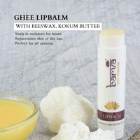 Barva Dry Skin Special | Natural Skincare For Face & Body | Made With Ghee, Aloe Vera, Vitamin -E | 3-Products Set | Mango Butter, Pomegranate Body Lotion & Lip Balm.