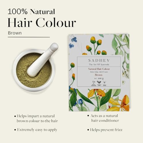 Sadhev Natural Hair Colour - Brown - 100 Gm