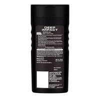 NIVEA Men Body Wash, Deep Impact Deodorant, 3 In 1 Shower Gel For Body, Face & Hair, With Microfine Clay, 250ml (Pack of 2)