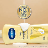 Vaseline Intensive Care, Deep Moisture Nourishing Body Lotion, 600ml, for Radiant, Glowing Skin, with Glycerin, Non-Sticky, Fast Absorbing, Daily Moisturizer for Dry, Rough Skin, For Men & Women