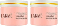 Lakmé Peach Milk Soft Crème Light Moisturizer for Face 300 g, Daily Lightweight Face Lotion with Vitamin E for Soft Skin- Non Sticky 24h Moisture (Pack of 2)