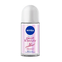 NIVEA Lip Balm, Fruity Cherry Shine, 4.8g & NIVEA Deodorant Roll On, Pearl & Beauty For Women 50ml