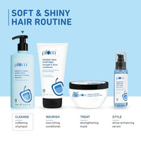 Plum Coconut Shampoo for Dull Hair with Coconut Milk and Peptides for Strong & Shiny Hair I 22x shine I Soft, silky hair I Shampoo for Women and Men | SLS sulphate and paraben free shampoo I 250ml (Pack of 2)