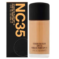 MACC Studio Fix Professional Waterproof oil-free Longlasting Liquid 24-hour colour-true foundation Matte Finish For Women, Girls 30ML - Shine-Free Liquid Foundation (NC-35)