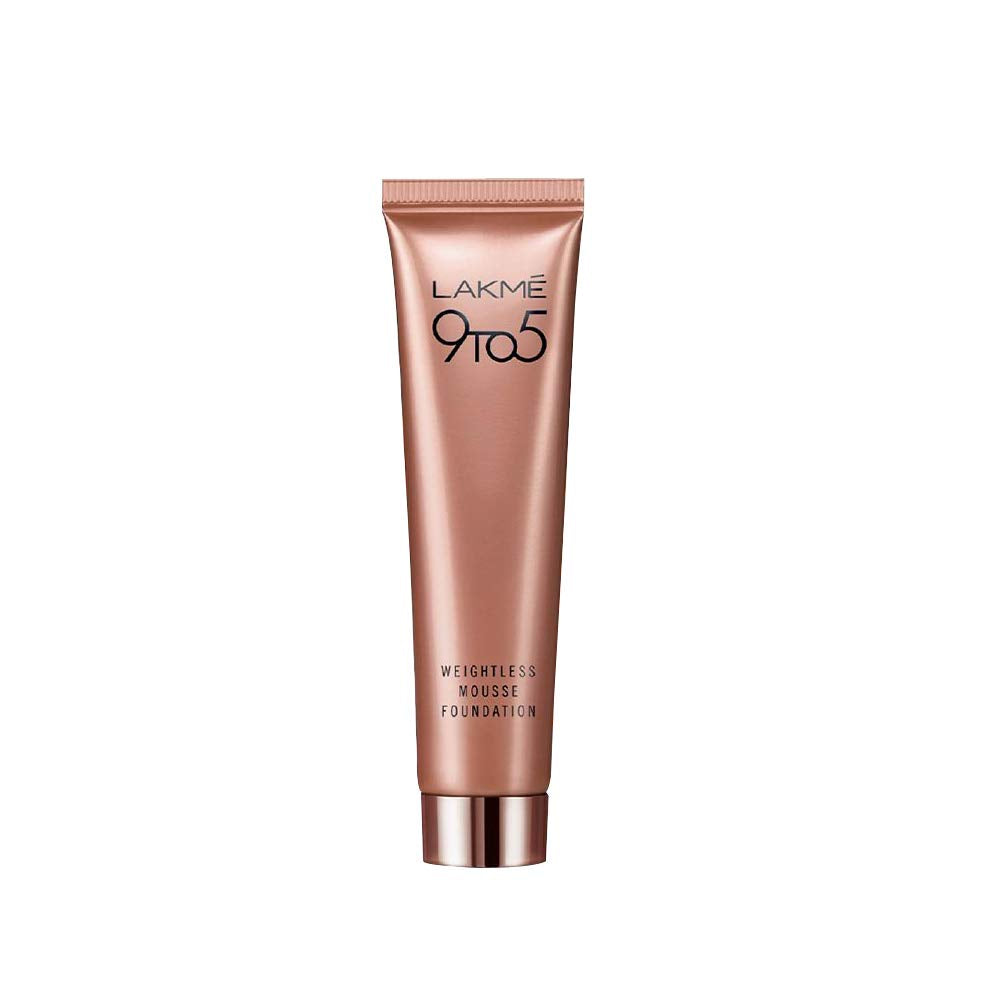 Lakmé Full Coverage 9 to 5 Flawless Matte Complexion Compact For Combination Skin Type, Almond, 8g And Lakmé 9 to 5 Weightless Mousse Foundation, Beige Caramel, 25g