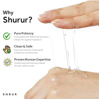 Shrur Snail Mucin 96 Power Repairing Essence, Hydrating Serum for Face, formulated with Snail Secretion Filtrate to Address Dull Skin & Fine Lines Korean Skincare - 50 ml