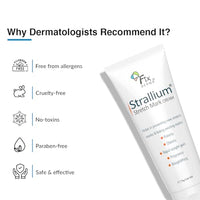 Fixderma Strallium Stretch Mark Cream, Removes Pregnancy stretch marks, Scar removal and Moisturizing Cream, Stretch mark remover for Stomach, thighs & all body parts- 75g