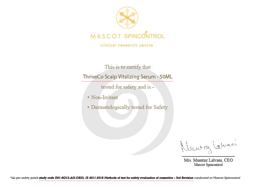 ThriveCo Scalp Vitalizing Serum | Tightens Scalp Skin, Combats Inflammation, Gives Hydration, Prevents Hair Breakage, Makes Hair Stronger From The Roots & Promotes Hair Growth | For Men & Women | 50ml