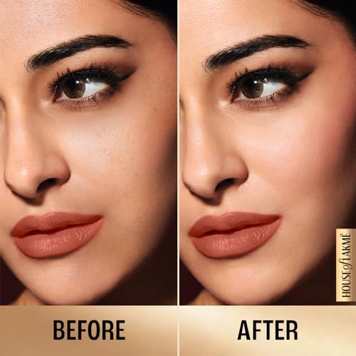 LAKMÉ 9 To 5 Primer With Matte Powder Medium Coverage All Skin Foundation Compact, Silky Golden, 9G