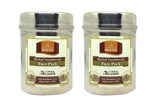 Khadi Pure Herbal Sandalwood Face Pack, 50 G (Pack Of 2)