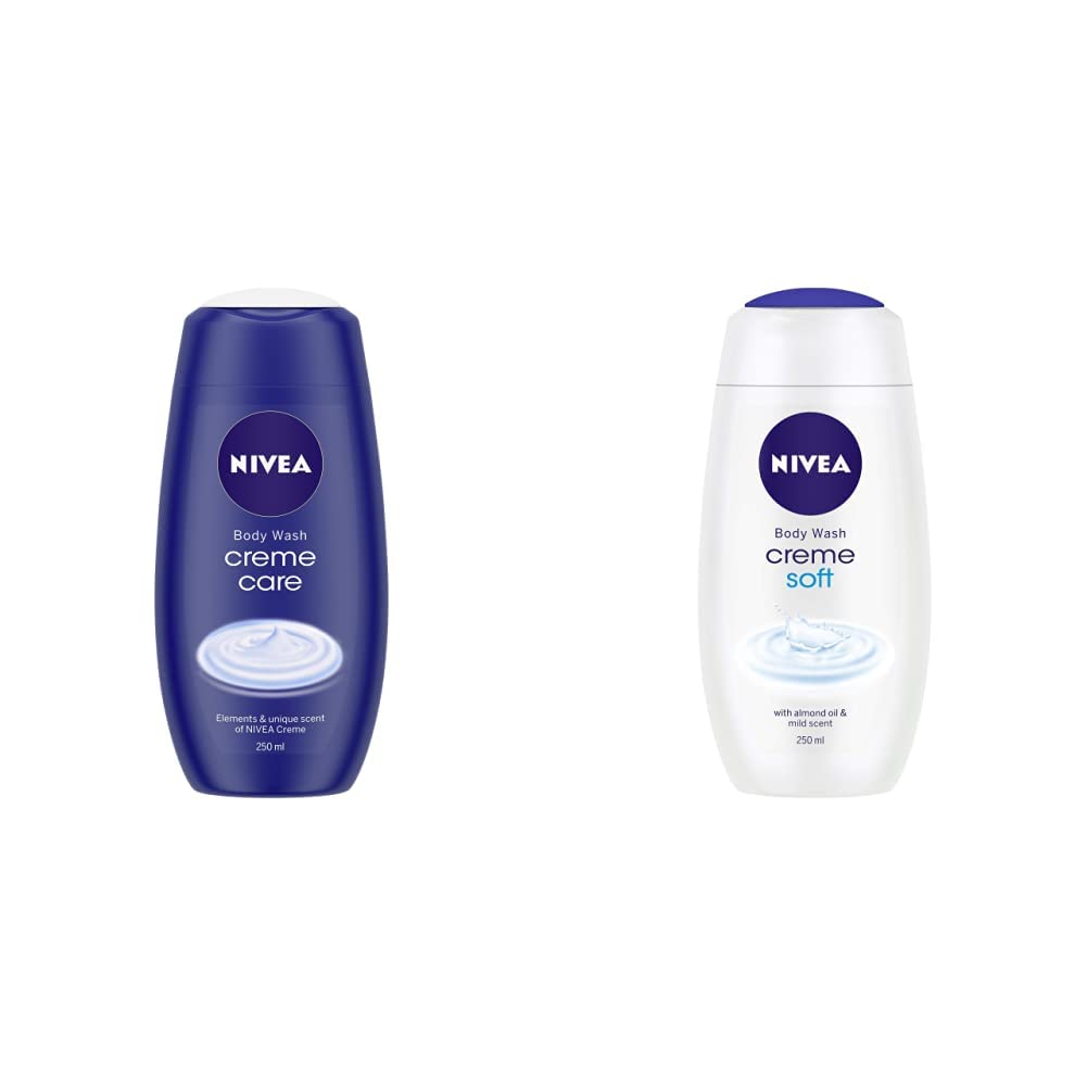 Nivea Shower Gel, Crème Care Body Wash, Women, 250ml And Shower Gel, Crème Soft Body Wash, Women, 250ml