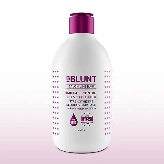 BBLUNT Hair Fall Control Shampoo & Conditioner Combo with Pea Protein & Caffeine for Stronger Hair - (300 ml + 250ml)