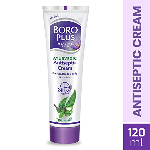 Boroplus Antiseptic Cream Provides 24Hrs Moisturisation Ayurvedic Cream For All Aeasons Hand Cream, Body Cream & Face Cream, Moisturises Dry Skin With Goodness Of Neem, Tulsi And Aloe Vera, 120Ml