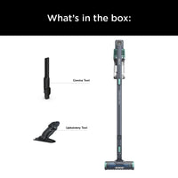 Shark IZ631H Cordless Pro Vacuum with PowerFins and Self-Cleaning Brushroll, Includes Upholstery Tool & Crevice Tool, Up To 60 Minute Runtime, HEPA Filtration, Cordless Vacuum, Dark Grey/Mojito Gray