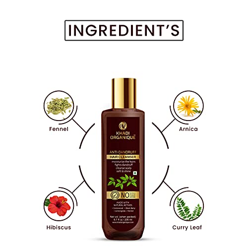 Khadi Organique Anti Dandruff Hair Shampoo | Controls Dandruff | Eliminates Dryness, Flaking, and Itching - 200 ML