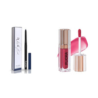 Flicka Wild & Kind Twist Kajal Pen 05 Regal Blue Waterproof & Long Lasting 0.30gm Shimmery Affair Lip Gloss 6 Gin Baby Pink 5ml