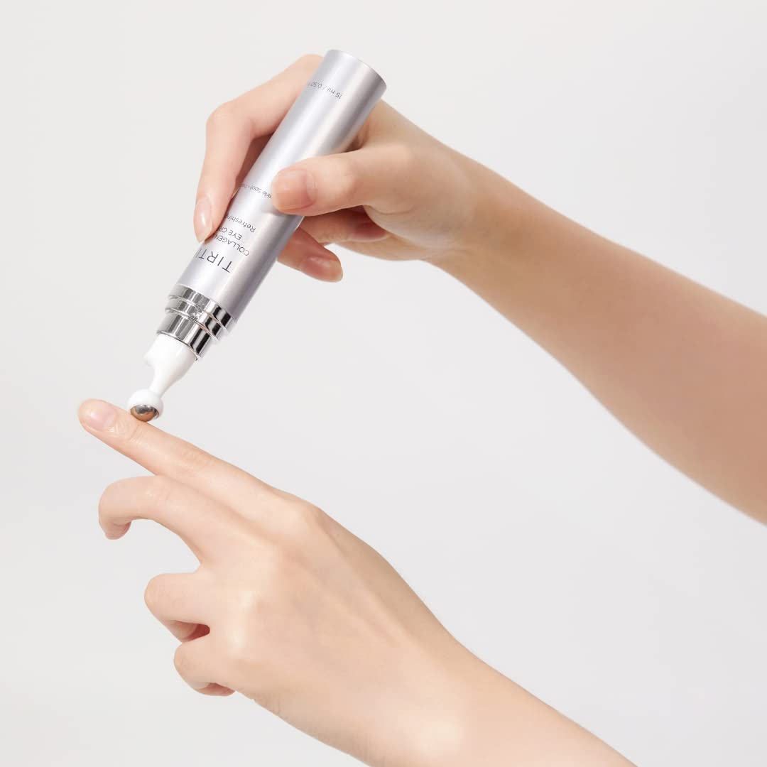 TIRTIR Collagen Eye Cream | Lifting & Firming Under Eye Cream with Peptides and Marine Collagen for Wrinkles | Fine Lines, Puffiness & Dark Circles | 15mL