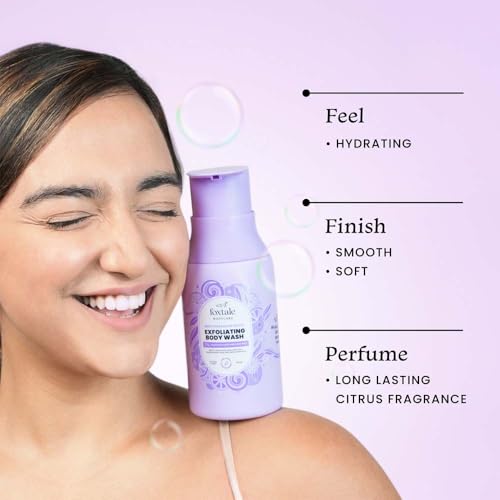 FoxTale 2% Salicylic Acid Exfoliating Body Wash With Zinc Pca|Reduces Body Acne, Strawberry Skin & Ingrown Hair|Smoothens Uneven Texture In 28 Days|Body Wash Men & Women|Exfoliating Shower Gel|250 Ml