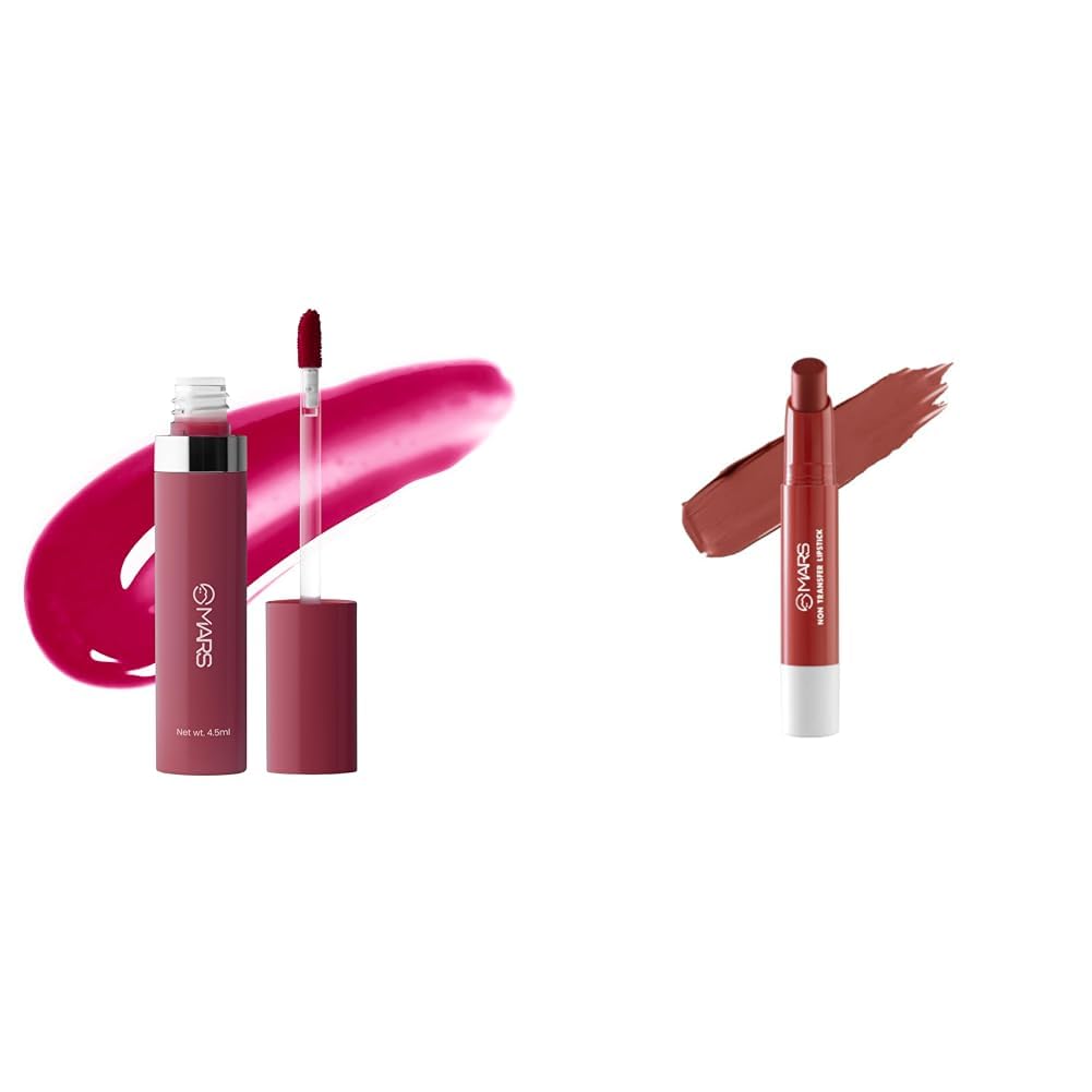 MARS Drip Lip Mist for Women (4.5 ml) (08-Plum Drip) Matte Super Stay Lipstick | Up to 12 Hours Long Lasting | Smudge Proof and Waterproof Lipstick for Women (2.6 gm) (01-BLOOM)