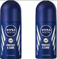 Nivea Men Protect & Care #411 Fresh Scent Deodorant Roll On - (50 Ml, Pack Of 2)