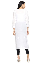 Ada Needlecraft Lucknowi Chikankari Pure Cotton Kurti Kurta for Women