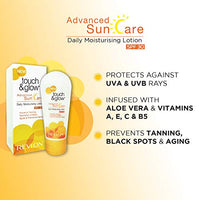 Revlon Touch and Glow Advanced Sun Care Daily Moisturising Lotion Spf 30, White, 50 ml