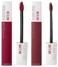 Maybelline New York Super Stay Matte Ink Liquid Lipstick, 115 Founder, 5g & Maybelline New York Super Stay Matte Ink Liquid Lipstick, 50 Voyager, 5ml