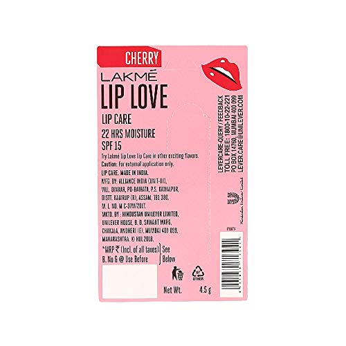 Lakmé Invisible Finish Spf 8 Cream Light Coverage Foundation For All Skin Types, Shade 01, 25Ml And Sheer Lip Love Chapstick, Spf15, Cherry, 4.5 G, 2 Count