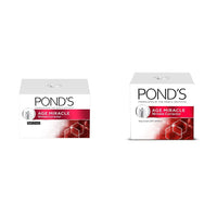 Pond's Age Miracle Wrinkle Corrector Night Cream, 50g & Age Miracle Wrinkle Corrector Day Cream SPF 18 PA++ 20g