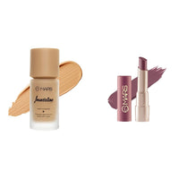 MARS High Coverage Liquid Foundation | Blemish Free & Blendable Foundation for All Skin Makeup (40ml) (SHADE-5.5) Creamy Matte Long Lasting Lipstick for Women (3.2 gm) (17-Sultry Samba)