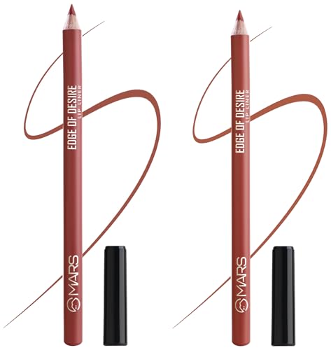 MARS Matte Lip Liner | One Swipe Smooth Application | Long Lasting Lip Pencil (1.4gm) (20-CHILL RED) Matte Lip Liner | One Swipe Smooth Application | Long Lasting Lip Pencil (1.4gm) (15-MUDDY BRICK)
