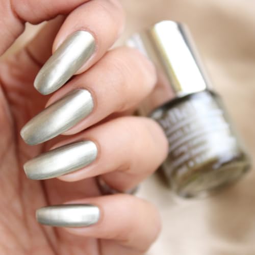 DeBelle Gel Nail Polish Rustique Gold (Metallic Rust Gold Nail Paint)|Non UV - Gel Finish |Chip Resistant | Seaweed Enriched Formula| Long Lasting|Cruelty and Toxic Free| 8ml