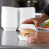 Hefty Supreme Large Sandwich Foam Hinged Lid Containers, 6